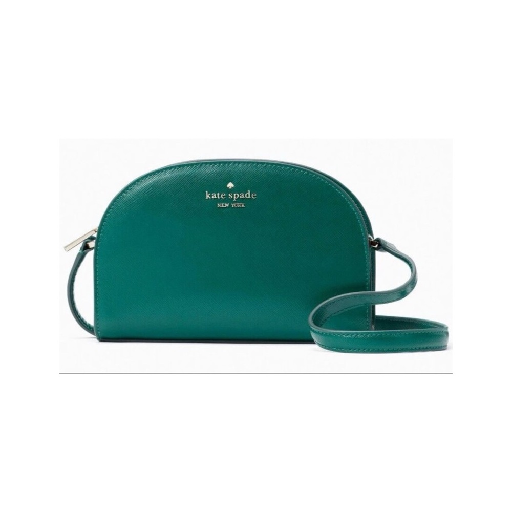 New KATE SPADE Perry Saffiano Leather Deep Jade Dome Crossbody Bag K8697 $279